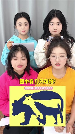 图中有几只动物#办公室游戏 #搞笑 | funny classroom videos