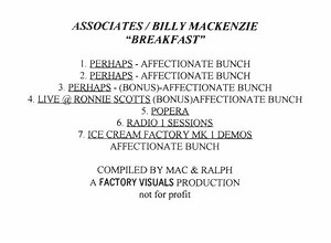 The Associates / Billy Mackenzie - Breakfast