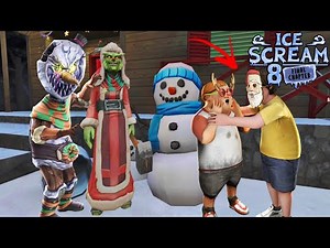 Ice Scream 8 Christmas Big Update Secret Ending Full Gameplay with All New Characters