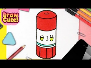 HOW TO DRAW A CUTE GLUE STICK 💖 easy drawings 💖 How to draw school supplies
