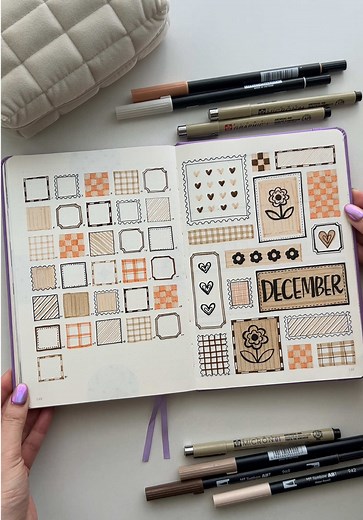 Cute December Bullet Journal Cover Design Ideas