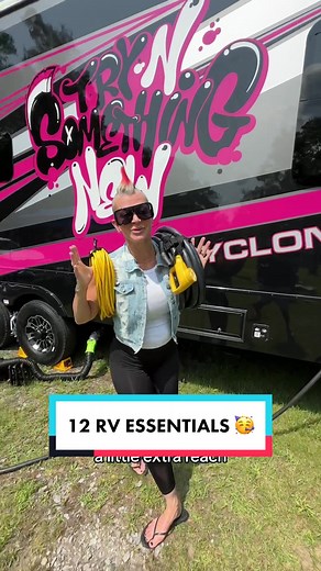 12 RV Essentials with an added BONUS! 🤩 Since we got a new RV we headed to @Camping World to go shopping to get all of the essentials to hit the road! I love a one-stop shop to get all of the things we need. Since we travel full-time it can get challenging to get everything mailed to us. Check out our list and see what items you would add- did we miss anything? Check out our list of essentials in our bio🥳 #CampingWorld #campingworldpartner #rvlife #rvliving #rvfamily #rvessentials #musthaves #