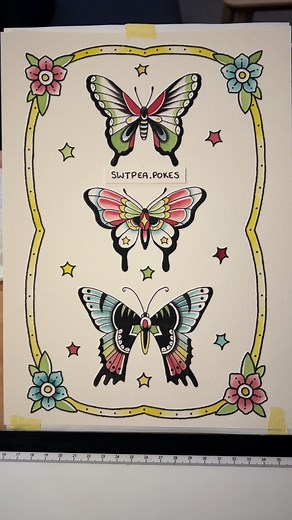 Another piece for the portfolio, another mug. 😮‍💨 #tattoo #tradflash #spitshading #tattooportfolio #melbourneartist #artist #watercolor