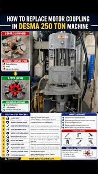 Changing a 250 Ton DESMA Machine MOTOR Coupling Made Easy Today.