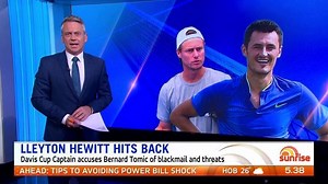 Lleyton Hewitt has sensationally claimed Bernard Tomic made threats against his family, attempted to blackmail him and says he'll never play Davis Cup as long as he's involved as captain. 😳 | Sunrise