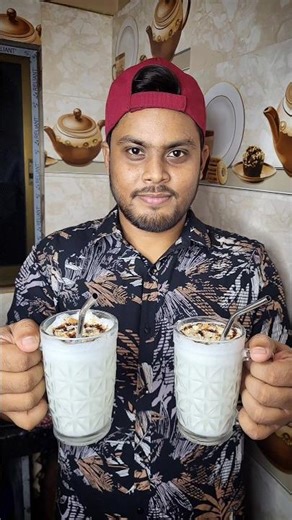Chhutkir jonno🥛 Lassi Banalam 😋👌#food #cooking #trending #shorts