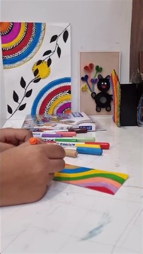 Making a Colorful Handmade Bookmark | BTS Art Reel 🌈✨