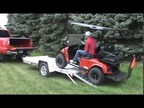 Aluma 6310 Single Axle Utility Trailer with Golf Cart