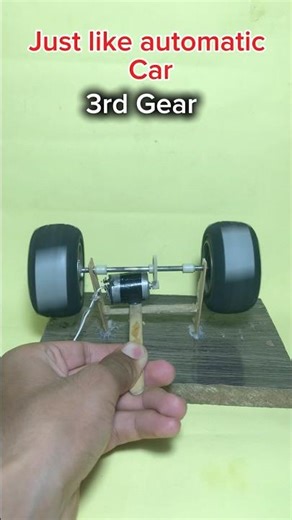 The Process of Changing Automatically Car Gears #project #dcmotor #tech #experiment