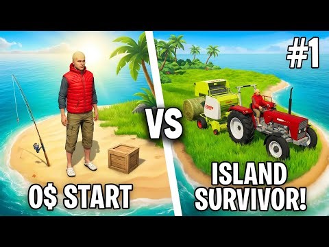 0$ to Island Survivor! 🌴 Only a Fishing Rod… #1