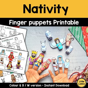 Nativity Finger Puppets Craft Printable