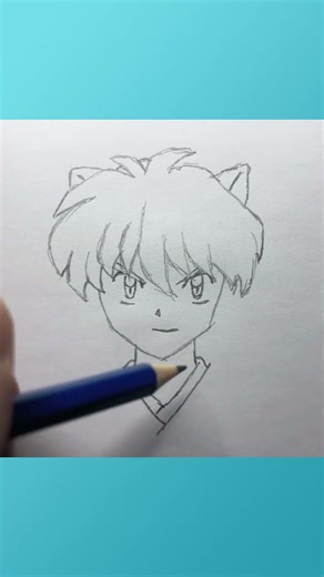 Drawing Inuyasha ✏️ | Anime Fan Art Sketch #shorts