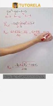 Solve 5x² - 6x + 1 = 0 Using the Quadratic Formula #Math #SolvingQuadraticEquations