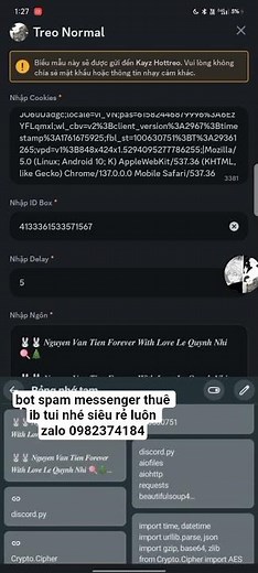 Bot Spam Messenger 🤑😁 #toolspammessenger #toolwar #viral #botdiscord #hotwar