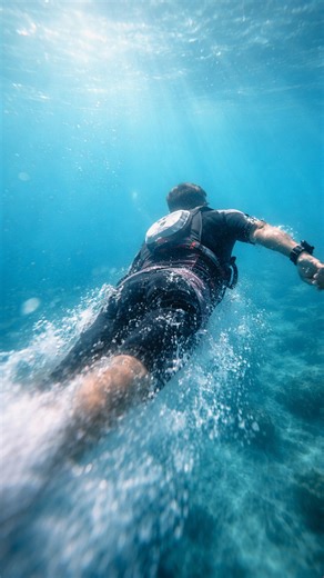 Jetpack movement shows fast underwater action