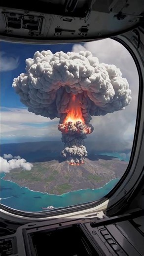 Plane Flying Through a Volcano😱 || #plane #volcano #shorts