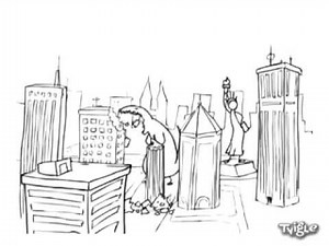 Godzilla vs Statue of Liberty