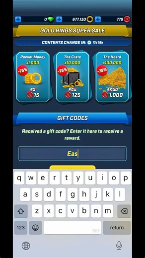 SONIC FORCES ⚠️⚠️ NEW GIFT CODE ⚠️⚠️ #sonicforcesmobile #shorts #sonicforcesspeedbattle