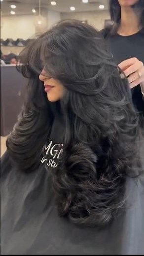 💨 Blow Dry Long Layers | How to Get Perfect Flipped-Out Layers? ✨| Want Bouncy Long Layers?💗🦋