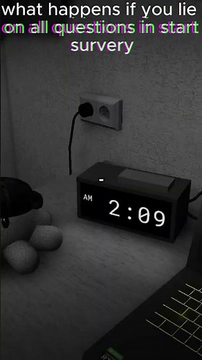 what happens if you lie on all the questions in start survey #roblox