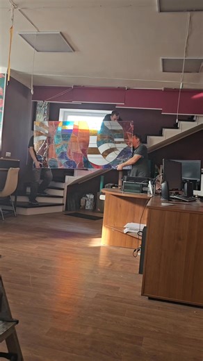 41K views · 555 reactions | I came across a video from the archive. Remember how we made five of these large panels for the school a couple of years ago?! It wasn't enough to just make them; we also had to move them out of our workshop. And it's in the basement! It's always difficult to get large panes of glass in and out... #stainedglasswork #stainedglass #stainedglasswindow #aaglassstudio #GlassArt #DIYProjects | AAGlassStudios Stained Glass Pattern | Facebook