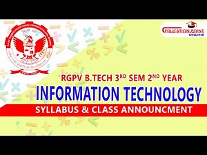 Syllabus Information Technology (IT) RGPV B.Tech 3rd Sem 2nd Year | IT B.Tech Syllabus