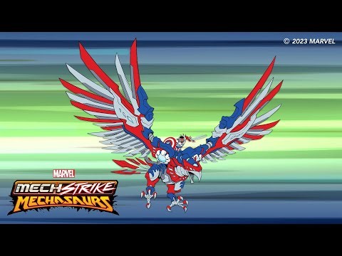 Mechasaur Files: Captain America + Redwing | Marvel's Avengers Mech Strike: Mechasaurs