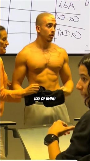 Muscular Student Saves the Class 💪