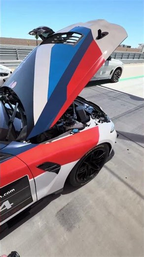 Thr M4 GT4’s engine bay is very close to the street car