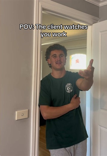 POV: When the client watches you work — no pants moment