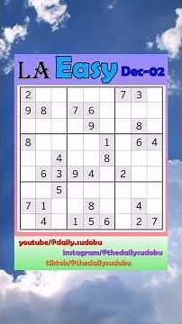 Los Angeles Times Daily #Sudoku 2025-12-02 Easy #puzzle #games #education #braingames