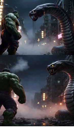 Hulk enfrenta cobra gigante #hulk #hulkmarvel
