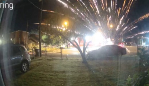 Video captures moment someone throws lit fireworks from car window in North Nashville