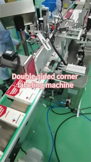 Double sided corner labeling machine