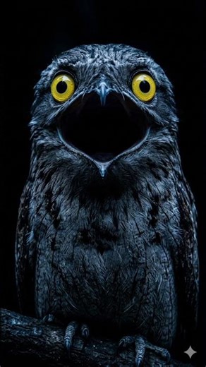 Wait for Mouth 😱 #ghostbird #potoo #birdfacts #shorts