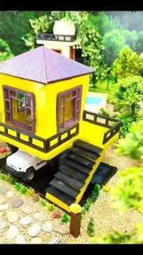 Hand Building a Tiny House 😳🔥 Looks So Real! #Shorts