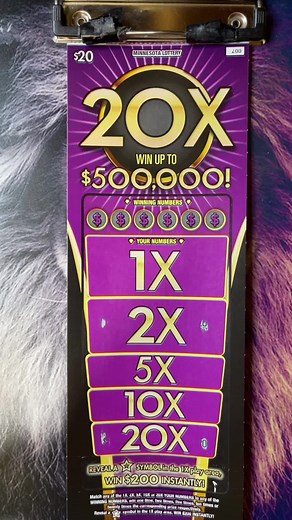Winning Scratch-Off Ticket: 20X Up to $50,000