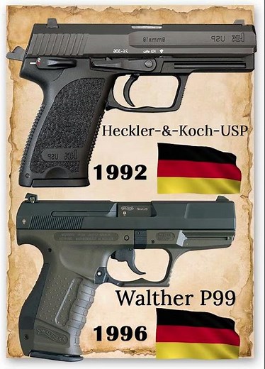 Gun Heckler Or Walther P99 – Full Specs & Quick Overview#gun #war #shorts