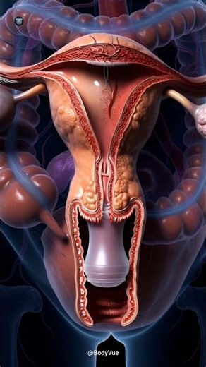 Menstrual Cycle Animation | How Menstrual Cup Works 3D #biology #anatomy #femalereproductivesystem