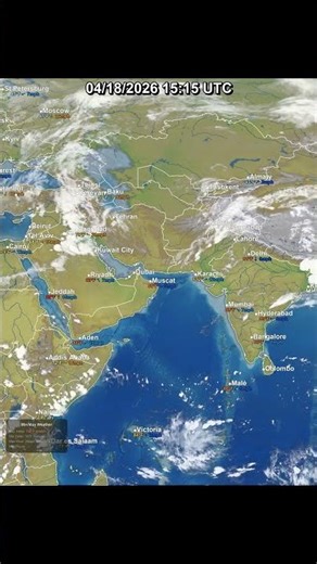 Meteosat-9 Indian Ocean Full Disk & Regional 24 Hour Weather | April 18, 2026 #shorts