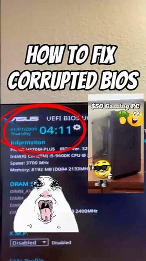 Corrupted Bios/Incorrect Bios Date Fix! #pc #pcbuild #pcmasterrace #pcs #tech #techtok