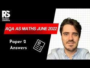 AS Level Maths Paper 2 Answers AQA June 2022
