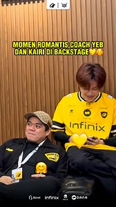 COACH YEBB AND KAIRI🥲 Siapa yang rindu liat COACH YEBB KE BACKSTAGE? Keliatannya rindu banget ya sama KAIRI, apa lagi vibes di backstage😊 @mpl.id.official #GOONIC #mpls16 #mplid #mpl | ONIC ID