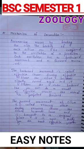 LOCOMOTION IN PROTOZOA NOTES