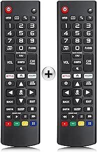(Pack of 2) Upgrade Replacement Remote for LG Smart TV, Universal Remote Control for LG All Models LED LCD OLED HDTV 3D Smart TVs AKB75095307 AKB74915305 AKB75375604 AKB73715608
