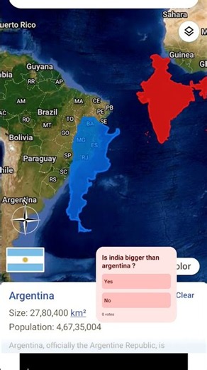India vs Argentina: Which is Bigger? #viral