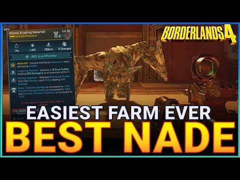 EASY LEGENDARY FARM HAS INSANE GRENADE MOD - Borderlands 4 Waterfall Grenade Mod