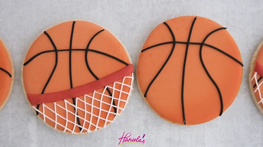 14K views · 76 reactions | Here is an easy tutorial on how to make Basketball Cookies.  Step -by-step picture tutorial: https://www.hanielas.com/basketball-slam-dunk-cookies/ | Haniela's | Facebook