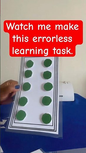 Watch me make this errorless learning task!
