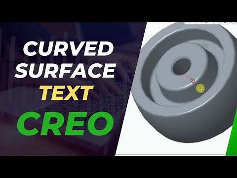 How to type text on a curved surface in Creo 7 Wrap command in creo parametric tutorial